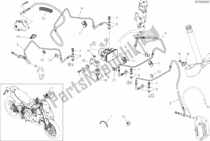 All parts for the Braking System Abs of the Ducati Hypermotard 950 SP 2020